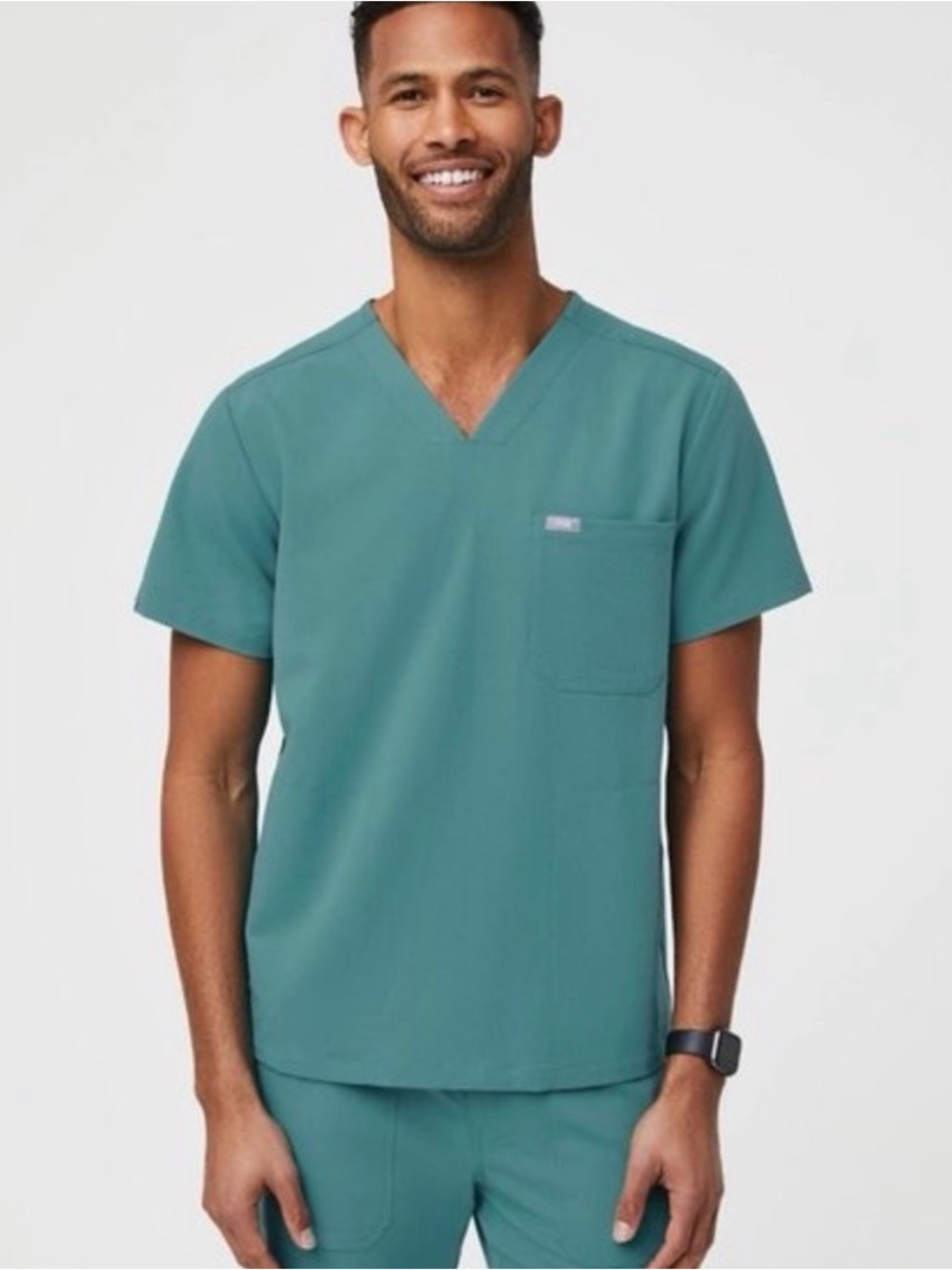 Figs Men’s Leon Scrub Top, Hydro Green, Medium PO 4994